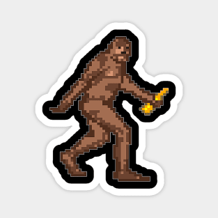 8-bit Bigfoot with a Beer Magnet