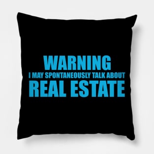 Realtor REAL ESTATE Fathers Day Gift Funny Retro Vintage Pillow