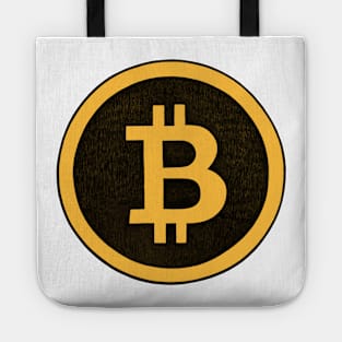 Bitcoin City, a bright future, modern orange city Tote