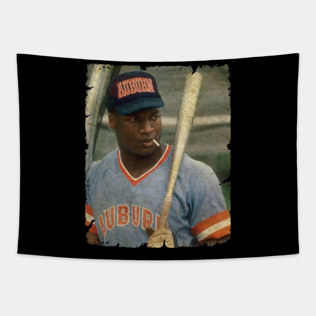 Bo Jackson in Auburn Tigers baseball Tapestry by SOEKAMPTI