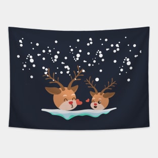 Christmas cute reindeer Tapestry