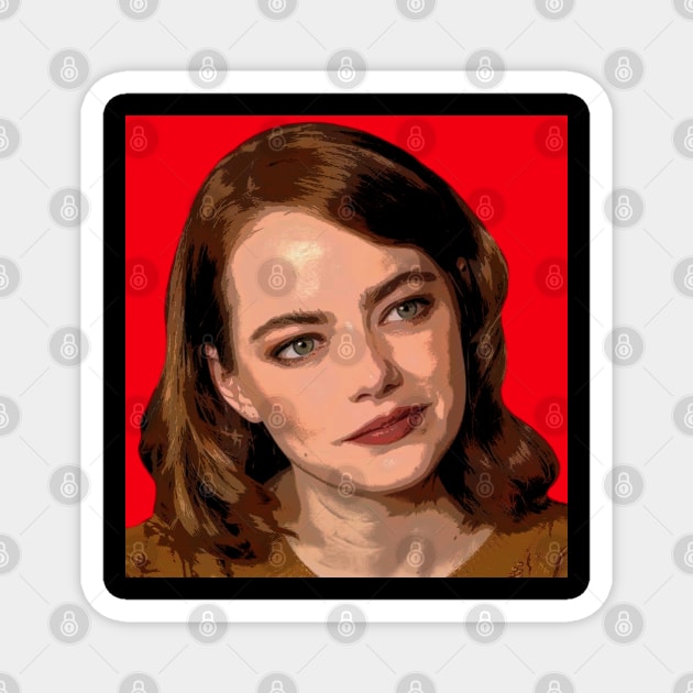 emma stone Magnet by oryan80