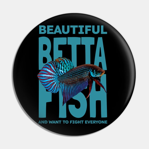 Betta Splendens Fish Pin by KewaleeTee