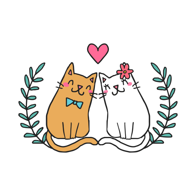 Sweet Cat Lover Art Prints by MariaStore
