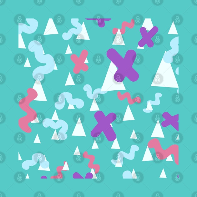 Aqua Pop Geo Pattern by so_celia