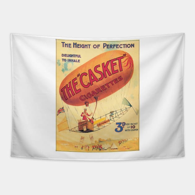 The "Casket" Cigarettes - Delightful to Inhale - Vintage Advertising Poster Design Tapestry by Naves