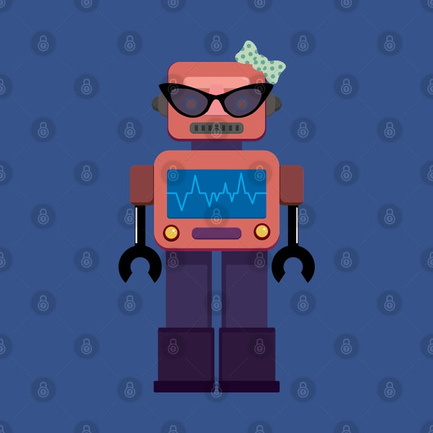 Funny Female Robot by Hedgie Designs