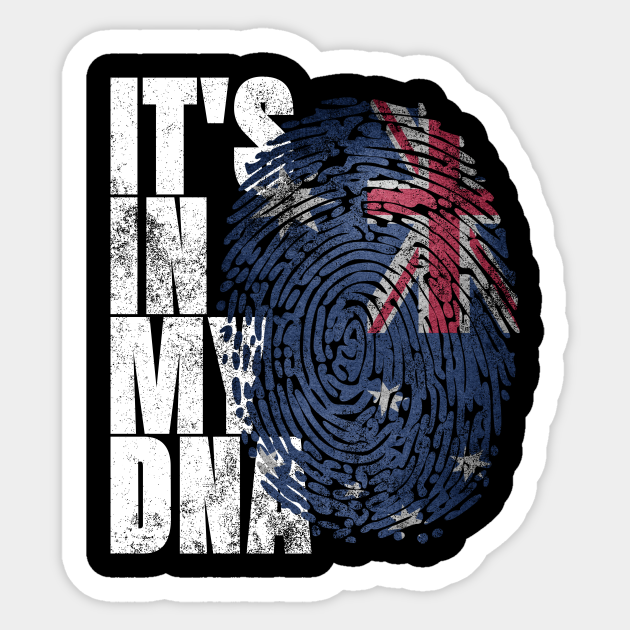 Blikkenslager Ryd op dæmning It's In My DNA Australian Shirt Oceanian Gift Australia Flag - Australian  Flag - Sticker | TeePublic