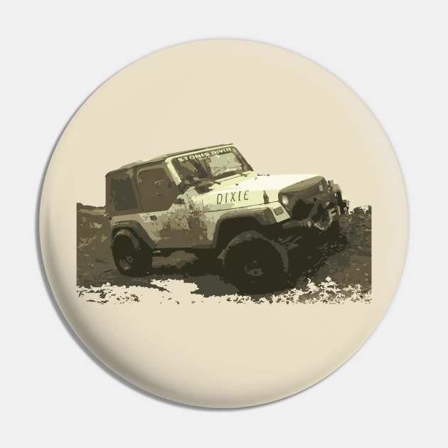 TJ Jeep Dixie Off Road Pin by FalconArt