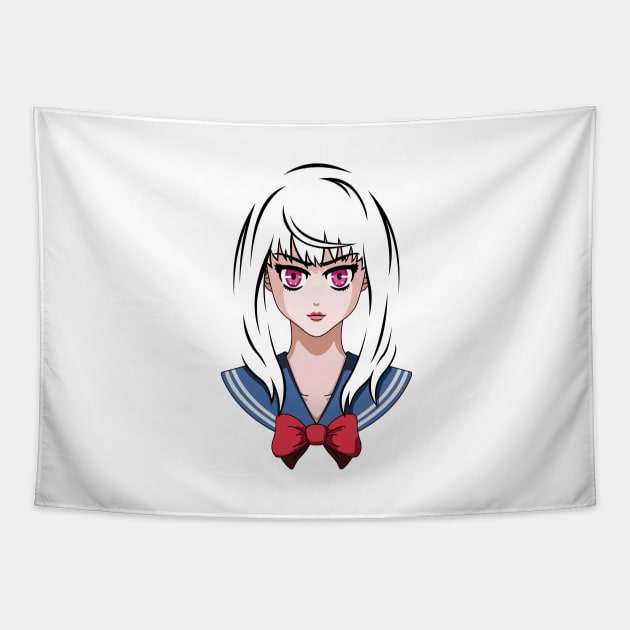 Cute Anime Girl Otaku - Manga Anime Lovers Gift For Girls Teens Tapestry by Art Like Wow Designs