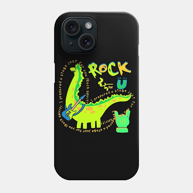 rock spirit, dinosaur Phone Case by zzzozzo