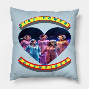 Girl power galantine’s spacewomen Pillow