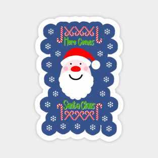 Merry & Bright on Blue Magnet