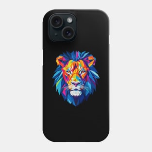 Colourful Geometric Lion Phone Case