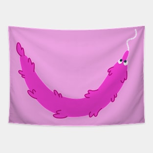 Worm Smile (Pink) Tapestry