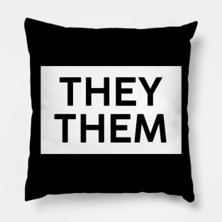 They Them Pronouns Square Pillow