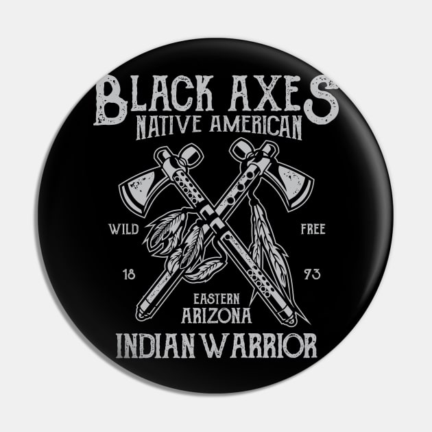 Black Axes Native American Pin by HealthPedia