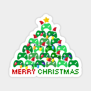 Merry Christmas-Game Controller Tree-Gamer Magnet