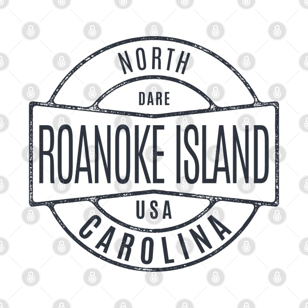 Roanoke Island, NC Vintage Badge Summertime Vacationing by Contentarama