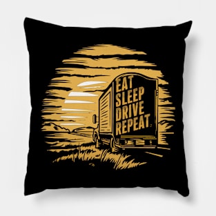 Funny Big Trucker Truck Driver Pillow