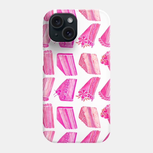 Pink Cake Slices Phone Case by CatCoq