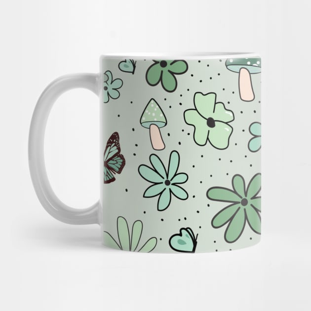 Aesthetic Cute Floral Coffee Mugs