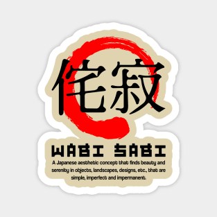 Wabi sabi meaning Japanese kanji words character symbol 120 Magnet