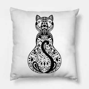 Cat mandala art Pillow