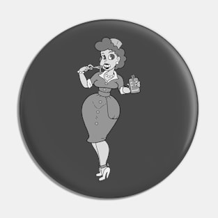 Vitameatavegamin Girl in B&W Pin