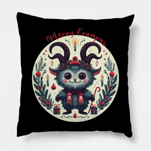 Merry Krampus Pillow by Heartsake