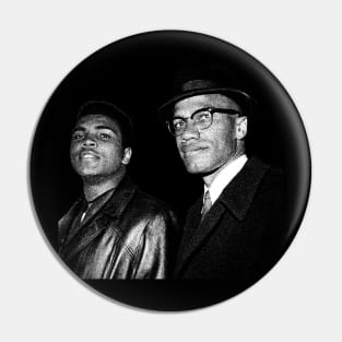 Malcolm X and Muhammad Ali 90s Pin