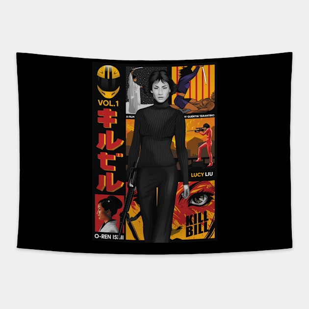 O-Ren Ishii Tapestry by Handy Kara