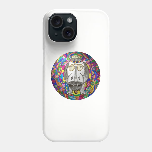 Hippiepotamus Phone Case by JimLorman