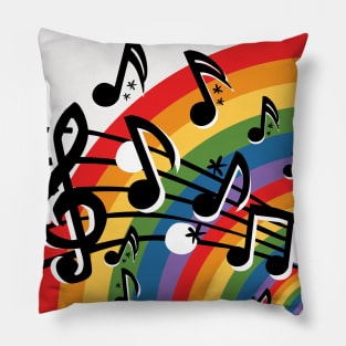 Gay Pride Musical Rainbow Pillow