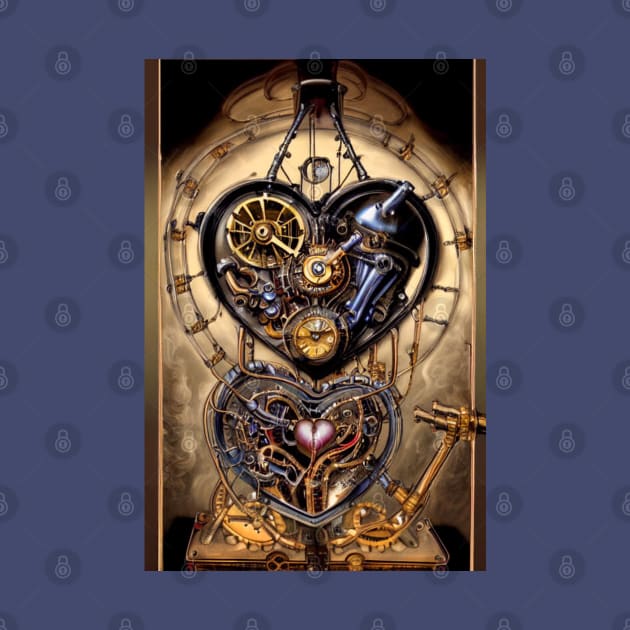 Steampunk mechanical heart by Dendros-Studio