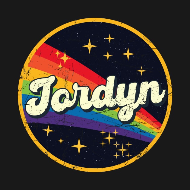 Jordyn // Rainbow In Space Vintage Grunge-Style by LMW Art