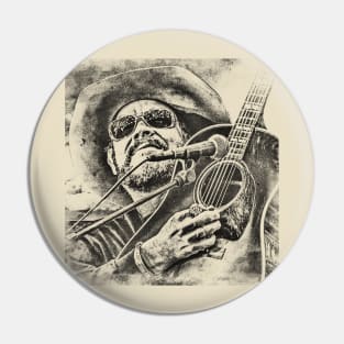 Retro Hank Williams Jr Pin