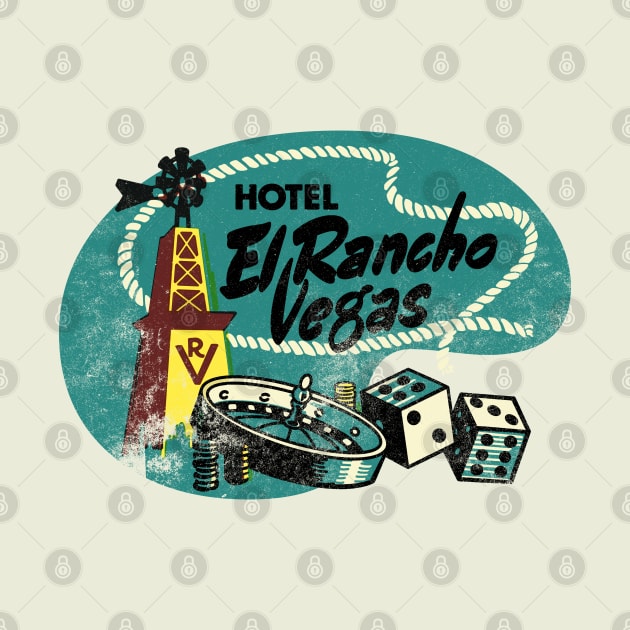 Retro Vintage El Rancho Hotel and Casino Las Vegas by StudioPM71