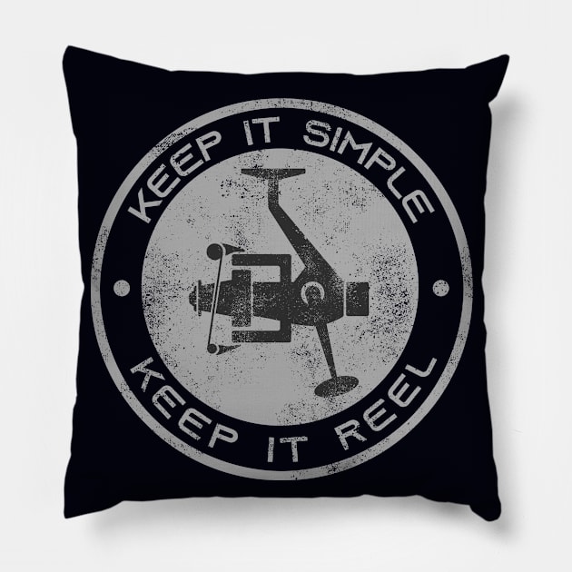 Keep It Reel Fishing Design Pillow by BennyBruise