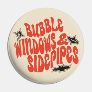 Bubble Windows & Side Pipes! (Vintage Red) Pin