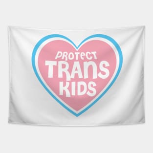 Protect Trans Kids - Heart Pink Pride Tapestry