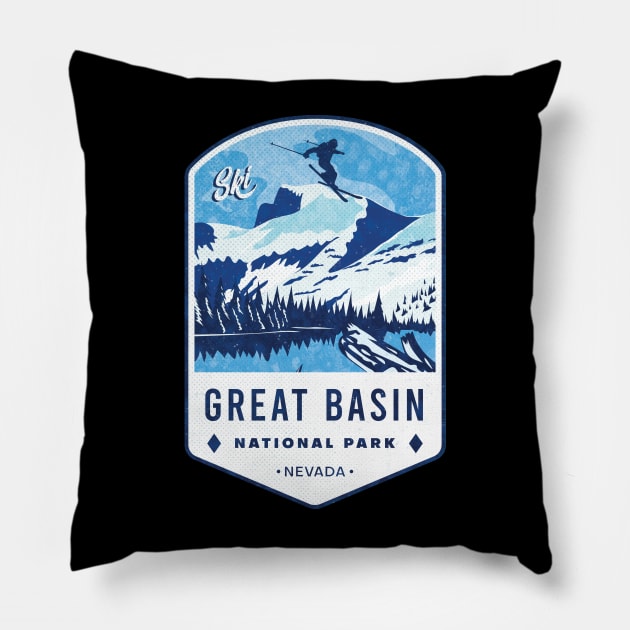 Ski Great Basin National Park Nevada Pillow by JordanHolmes