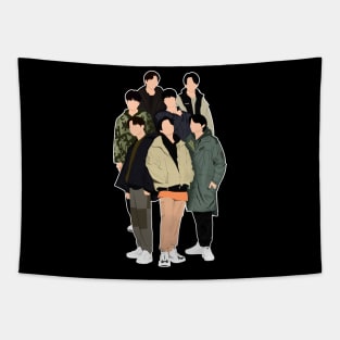 BANGTAN BOYS FACELESS ART Tapestry