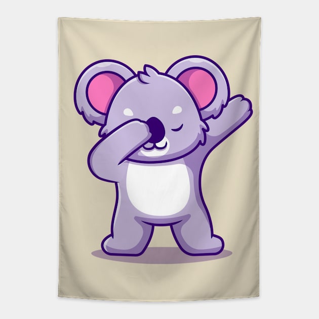 Cute Koala Dabbing Tapestry by Catalyst Labs