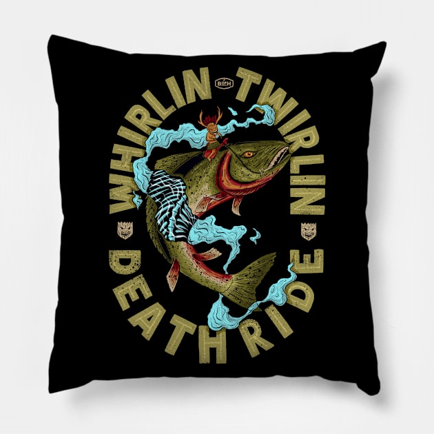 Whirlin Twirlin Death Ride Pillow by BrotherhoodOfHermanos