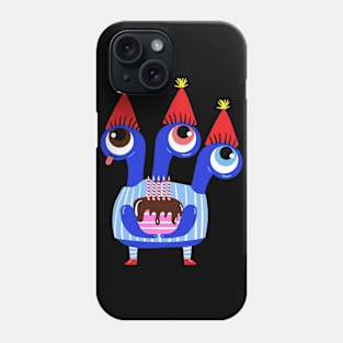 Birthday Three-headed Monster Phone Case