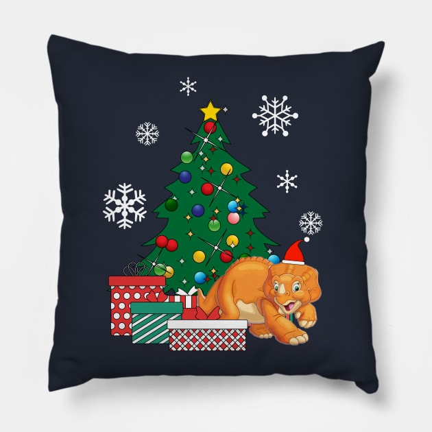 Cera Around The Christmas Tree Land Before Time Pillow by Nova5