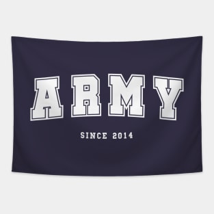 BTS ARMY since 2014 college varsity style Tapestry