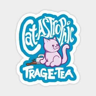 Cat Tea Pun Meme Magnet