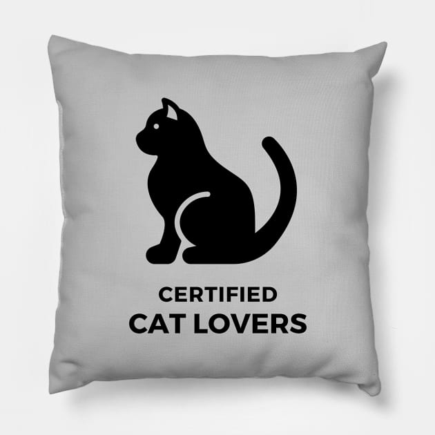 Certified Cat Lover V2 Pillow by WhoopsieDaisie!